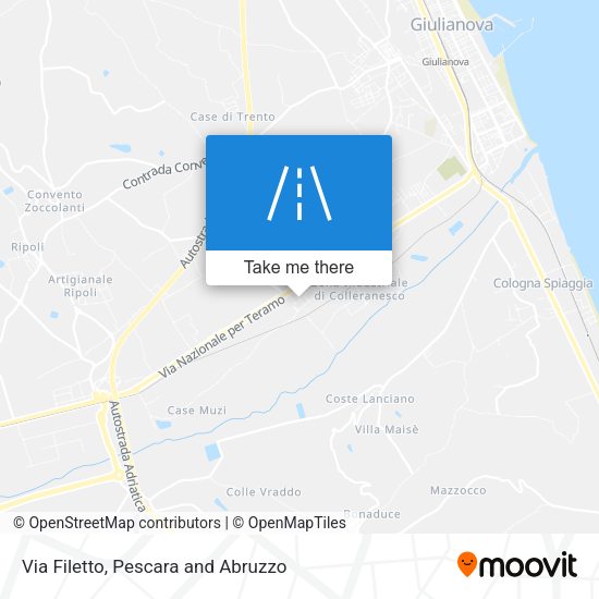 Via Filetto map