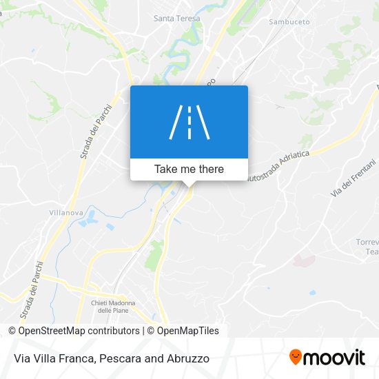 Via Villa Franca map