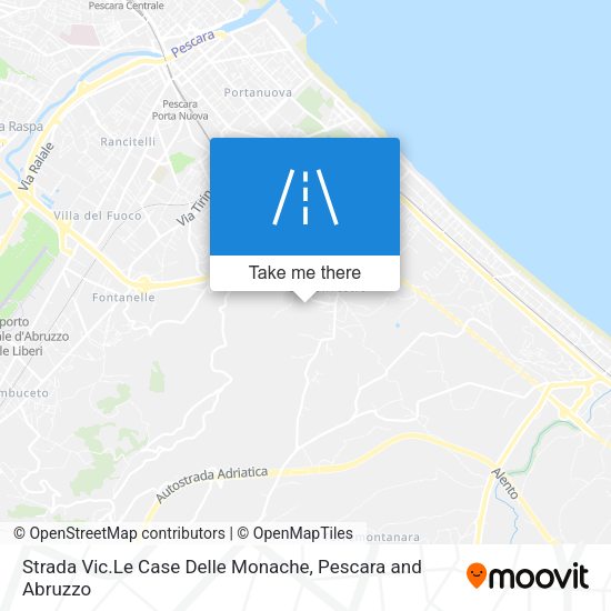 Strada Vic.Le Case Delle Monache map