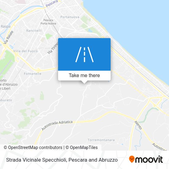 Strada Vicinale Specchioli map
