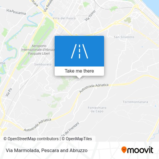 Via Marmolada map