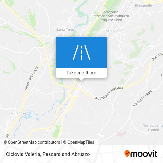 Ciclovia Valeria map