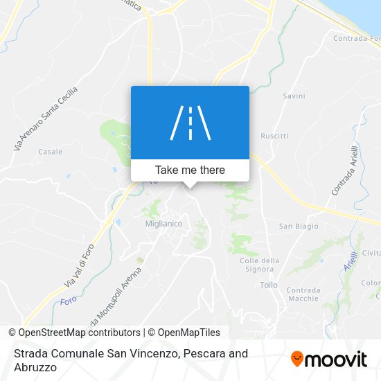 Strada Comunale San Vincenzo map