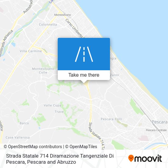 Strada Statale 714 Diramazione Tangenziale Di Pescara map