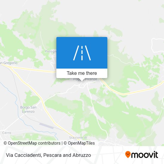 Via Cacciadenti map
