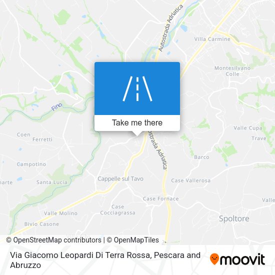 Via Giacomo Leopardi Di Terra Rossa map