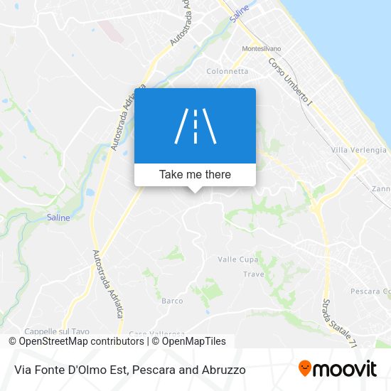 Via Fonte D'Olmo Est map