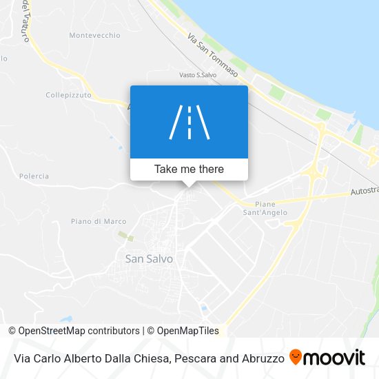 Via Carlo Alberto Dalla Chiesa map