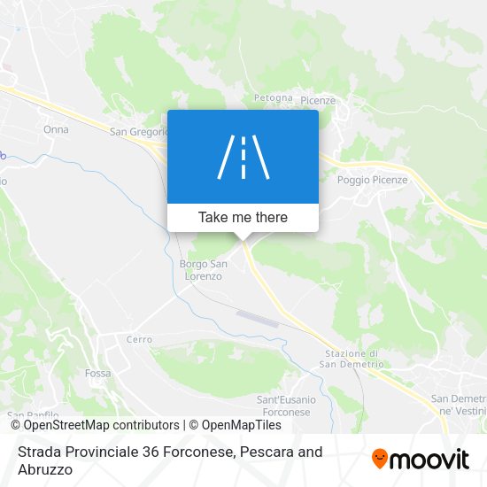 Strada Provinciale 36 Forconese map