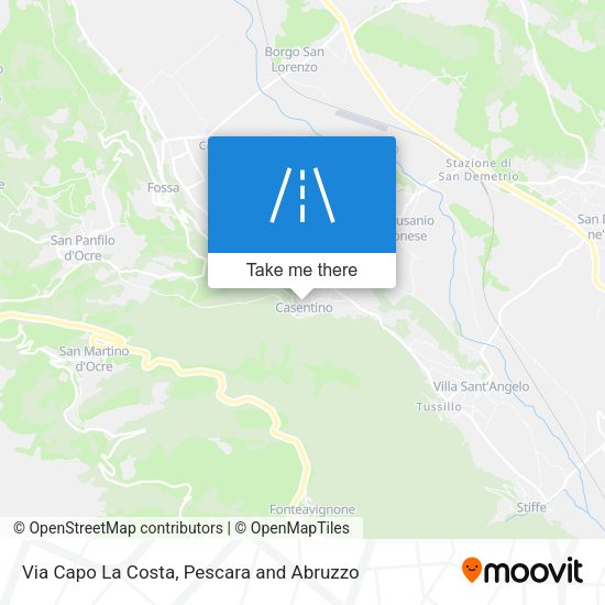 Via Capo La Costa map
