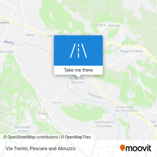 Via Trento map