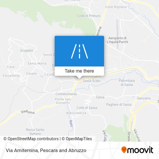 Via Amiternina map