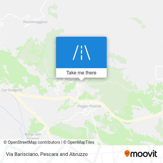 Via Barisciano map