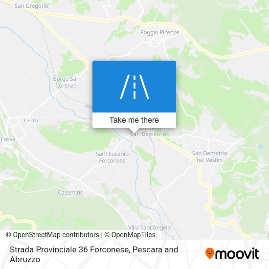 Strada Provinciale 36 Forconese map