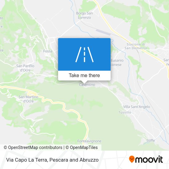 Via Capo La Terra map