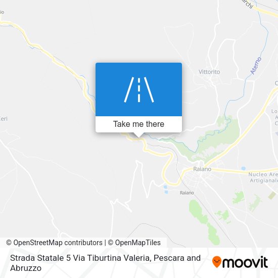 Strada Statale 5 Via Tiburtina Valeria map