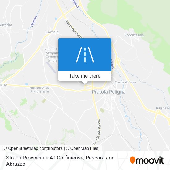 Strada Provinciale 49 Corfiniense map
