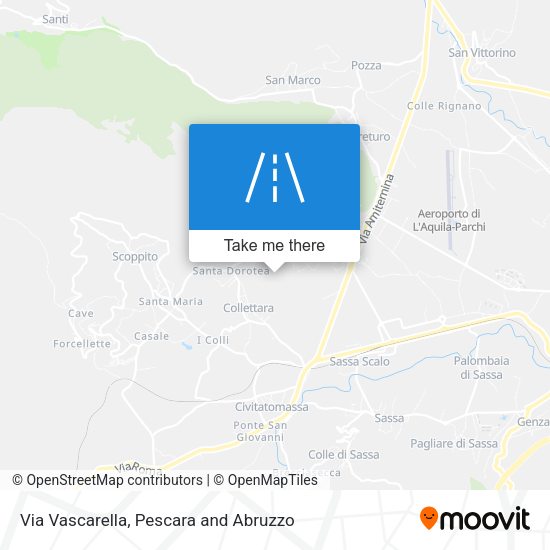 Via Vascarella map