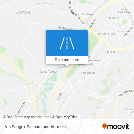 Via Sangro map