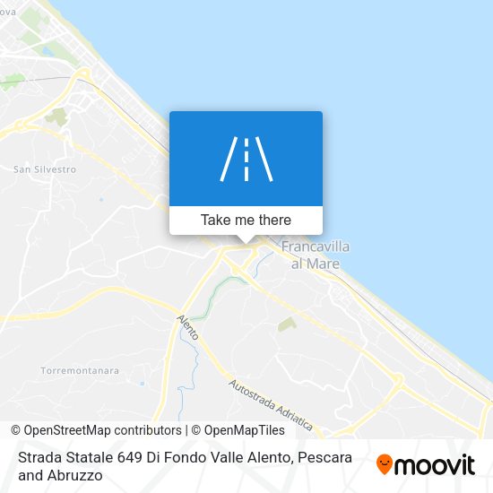 Strada Statale 649 Di Fondo Valle Alento map