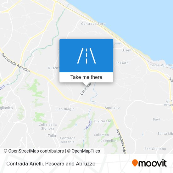 Contrada Arielli map