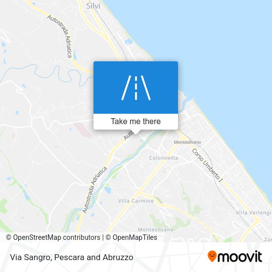 Via Sangro map