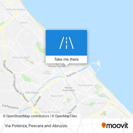 Via Potenza map