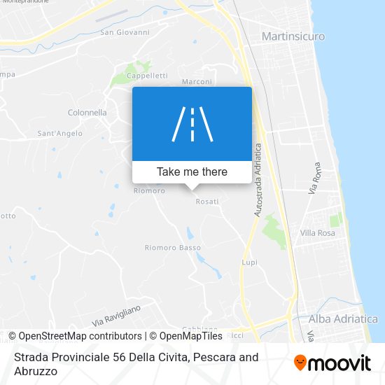 Strada Provinciale 56 Della Civita map