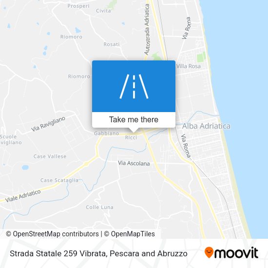 Strada Statale 259 Vibrata map