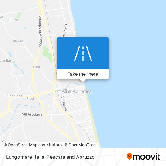 Lungomare Italia map