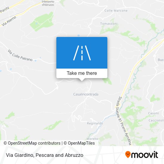 Via Giardino map