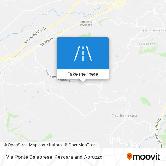 Via Ponte Calabrese map