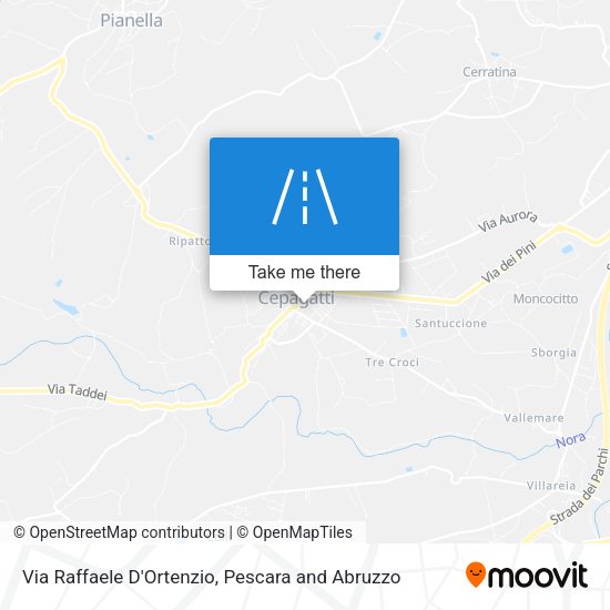 Via Raffaele D'Ortenzio map