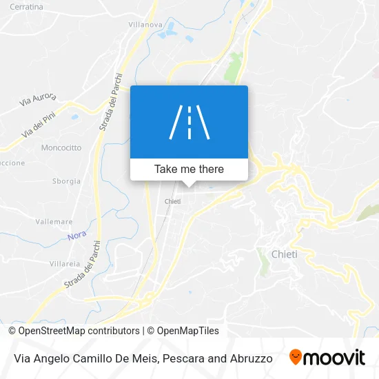 Via Angelo Camillo De Meis map