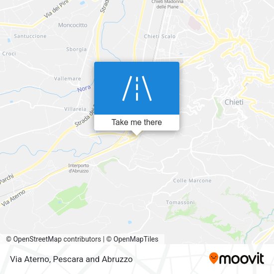 Via Aterno map