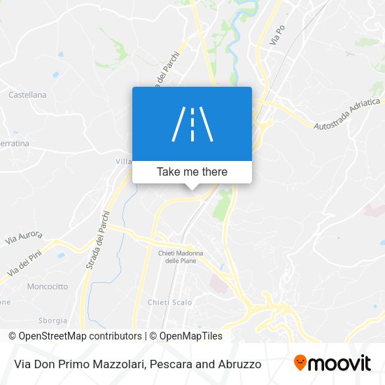Via Don Primo Mazzolari map