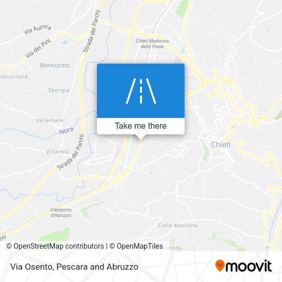 Via Osento map