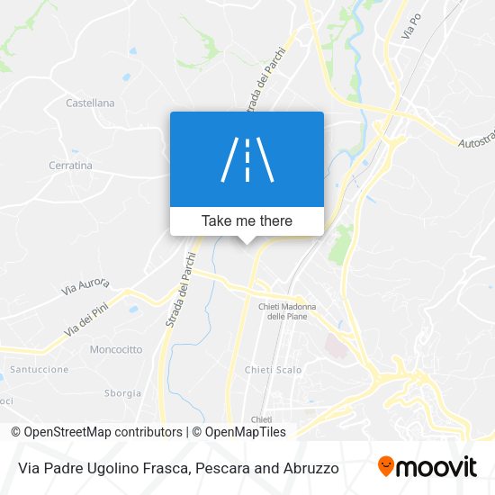 Via Padre Ugolino Frasca map