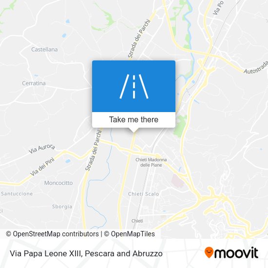 Via Papa Leone XIII map