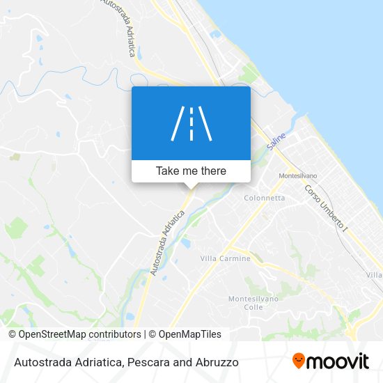 Autostrada Adriatica map