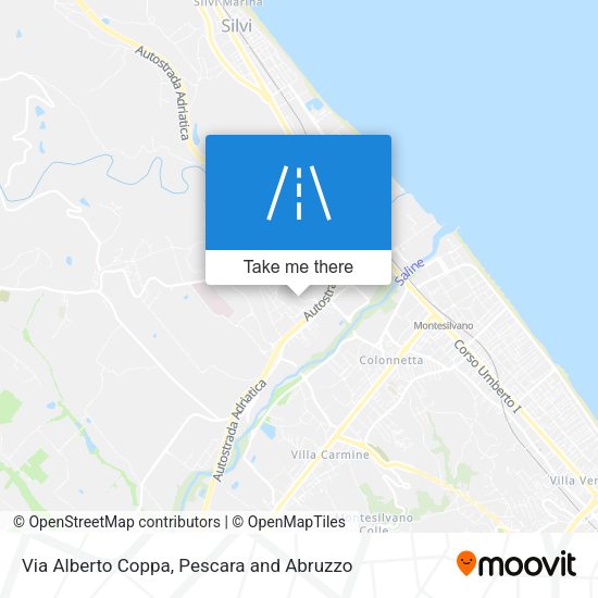 Via Alberto Coppa map