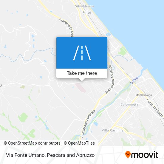 Via Fonte Umano map