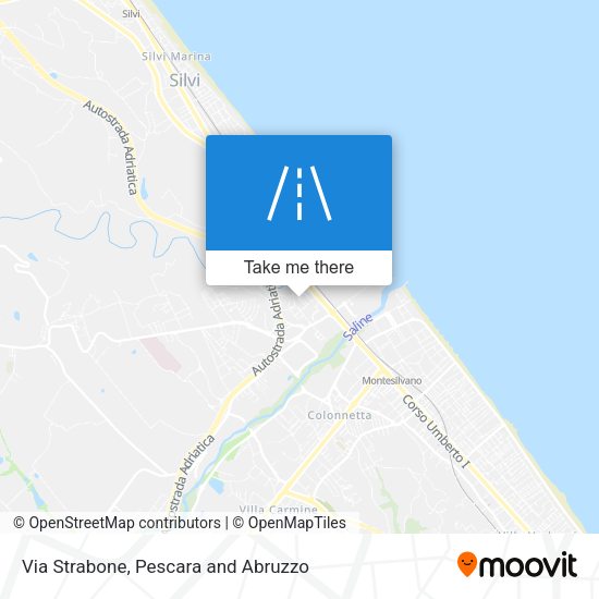 Via Strabone map
