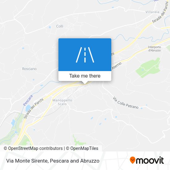Via Monte Sirente map