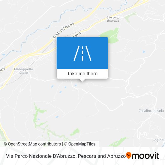 Via Parco Nazionale D'Abruzzo map