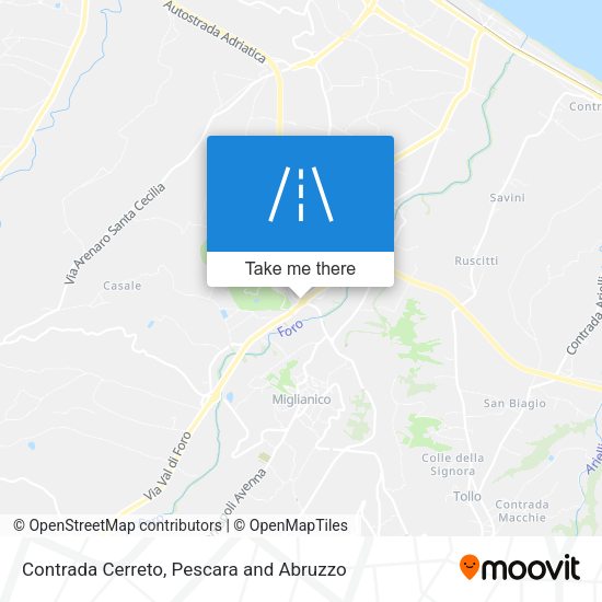 Contrada Cerreto map