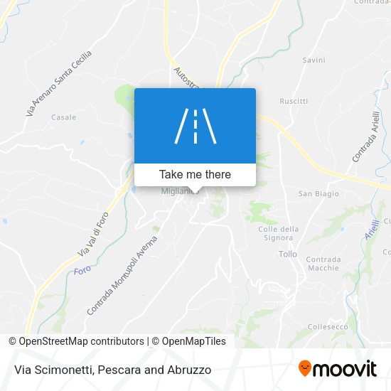 Via Scimonetti map