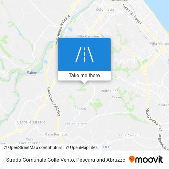 Strada Comunale Colle Vento map