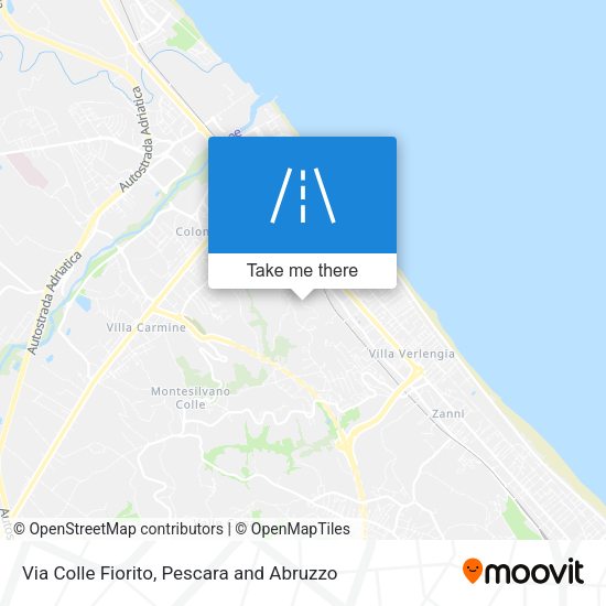 Via Colle Fiorito map