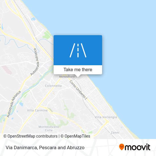 Via Danimarca map